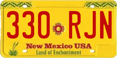 NM license plate 330RJN