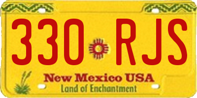 NM license plate 330RJS