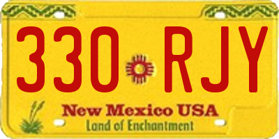 NM license plate 330RJY