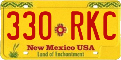 NM license plate 330RKC