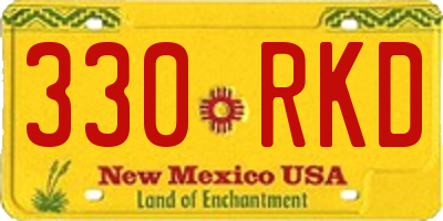NM license plate 330RKD