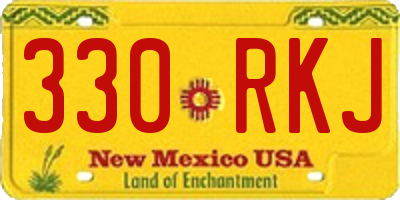 NM license plate 330RKJ
