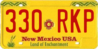 NM license plate 330RKP