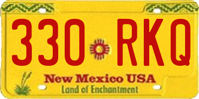 NM license plate 330RKQ