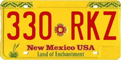 NM license plate 330RKZ