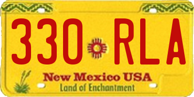 NM license plate 330RLA