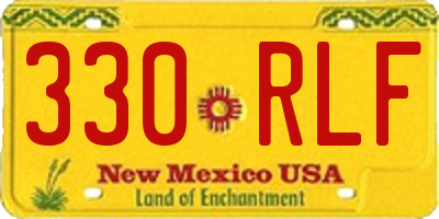 NM license plate 330RLF