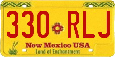 NM license plate 330RLJ