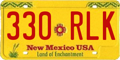 NM license plate 330RLK