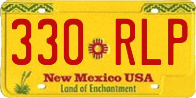 NM license plate 330RLP