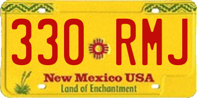NM license plate 330RMJ