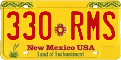 NM license plate 330RMS