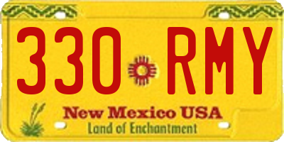 NM license plate 330RMY