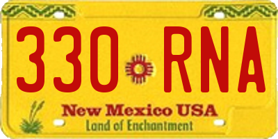 NM license plate 330RNA