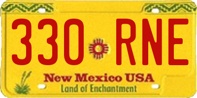 NM license plate 330RNE