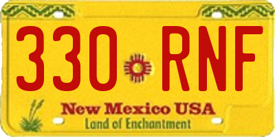 NM license plate 330RNF