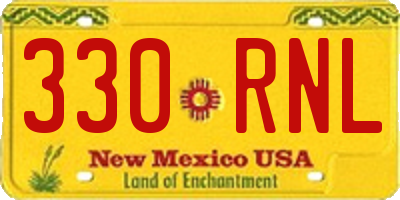 NM license plate 330RNL