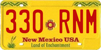 NM license plate 330RNM