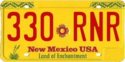 NM license plate 330RNR