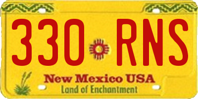 NM license plate 330RNS