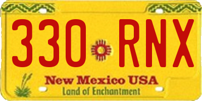 NM license plate 330RNX