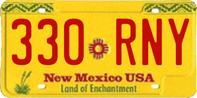 NM license plate 330RNY