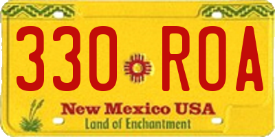 NM license plate 330ROA