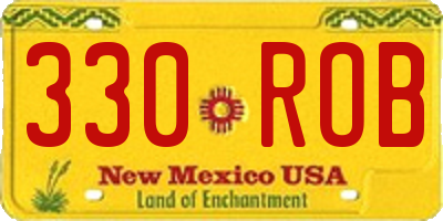 NM license plate 330ROB