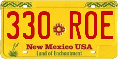 NM license plate 330ROE