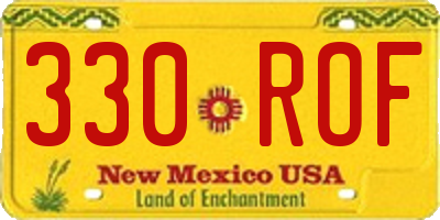 NM license plate 330ROF