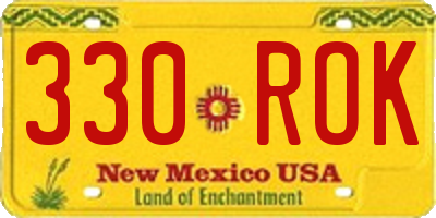 NM license plate 330ROK