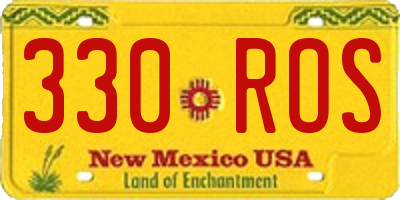 NM license plate 330ROS