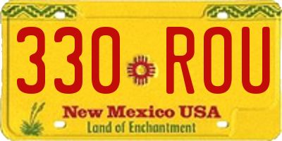 NM license plate 330ROU