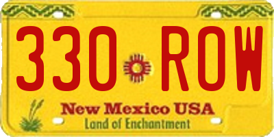 NM license plate 330ROW
