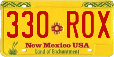 NM license plate 330ROX
