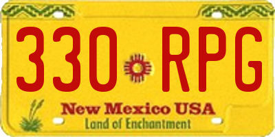 NM license plate 330RPG