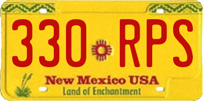 NM license plate 330RPS