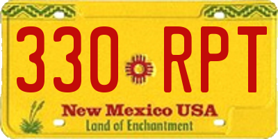 NM license plate 330RPT