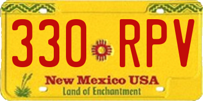 NM license plate 330RPV