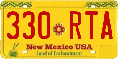 NM license plate 330RTA