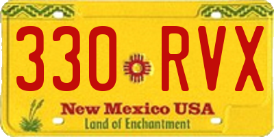 NM license plate 330RVX