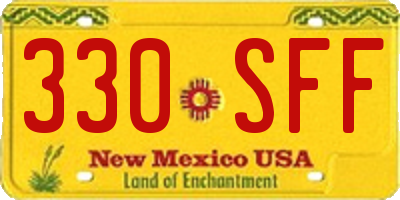 NM license plate 330SFF