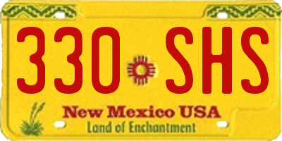 NM license plate 330SHS