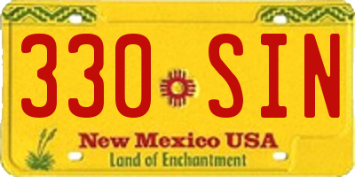 NM license plate 330SIN