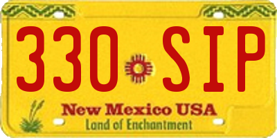 NM license plate 330SIP
