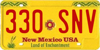 NM license plate 330SNV