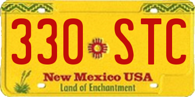 NM license plate 330STC