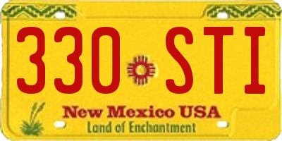 NM license plate 330STI