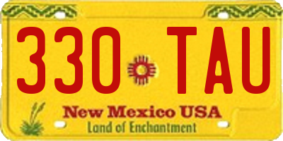 NM license plate 330TAU