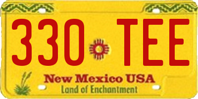 NM license plate 330TEE